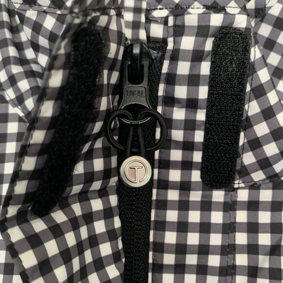Talbots Womens Black & White Gingham Zip-Up Vest With Pockets Size Small - Picture 7 of 8